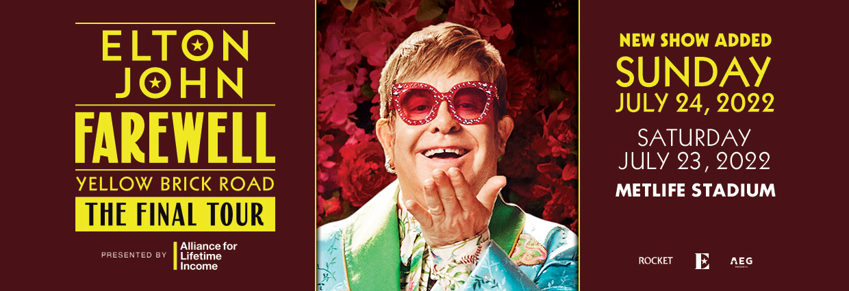 Elton John The Final Tour 2022 Farewell Yellow Brick Road Poster