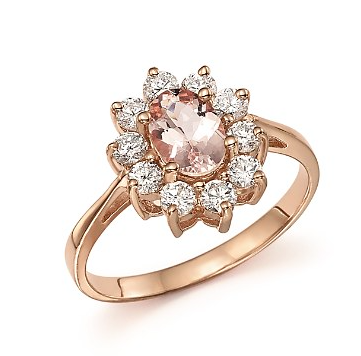 Morganite and Diamond Ring